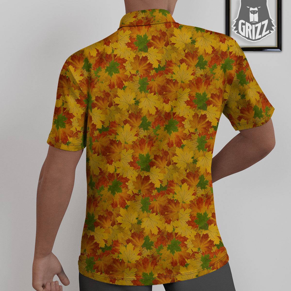 Maple Leaves Fall Autumn Print Untucked Shirts-grizzshop