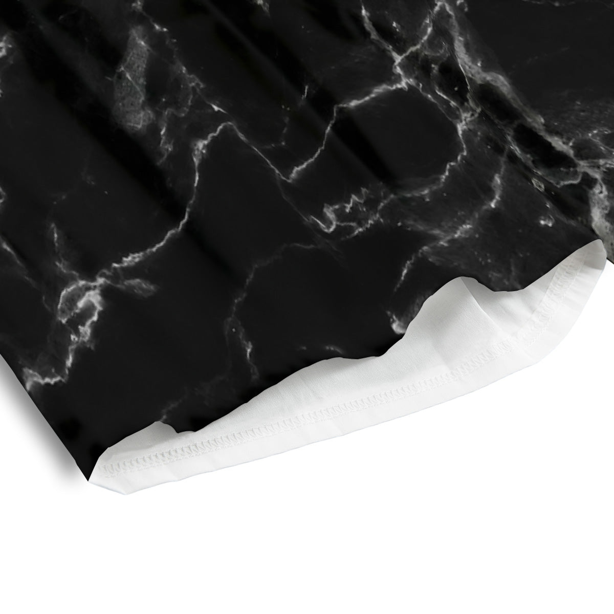 Marble Black Grey Print Men's Athletic Shorts
