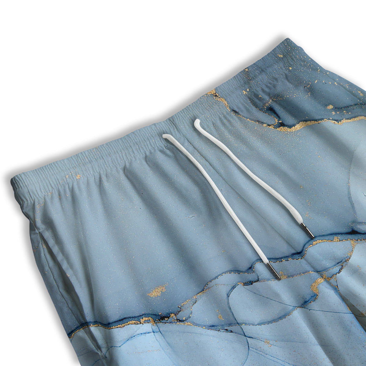 Marble Blue Print Men's Athletic Shorts