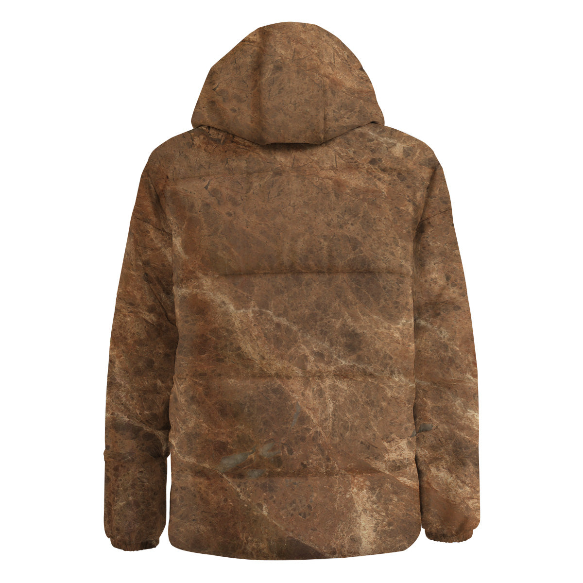 Marble Brown Beige Print Down Jacket-grizzshop