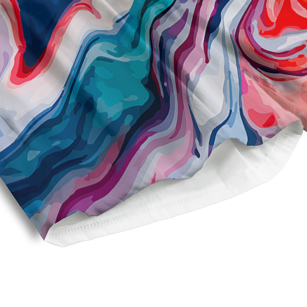 Marble Cartoon Texture Red Blue Print Men's Athletic Shorts