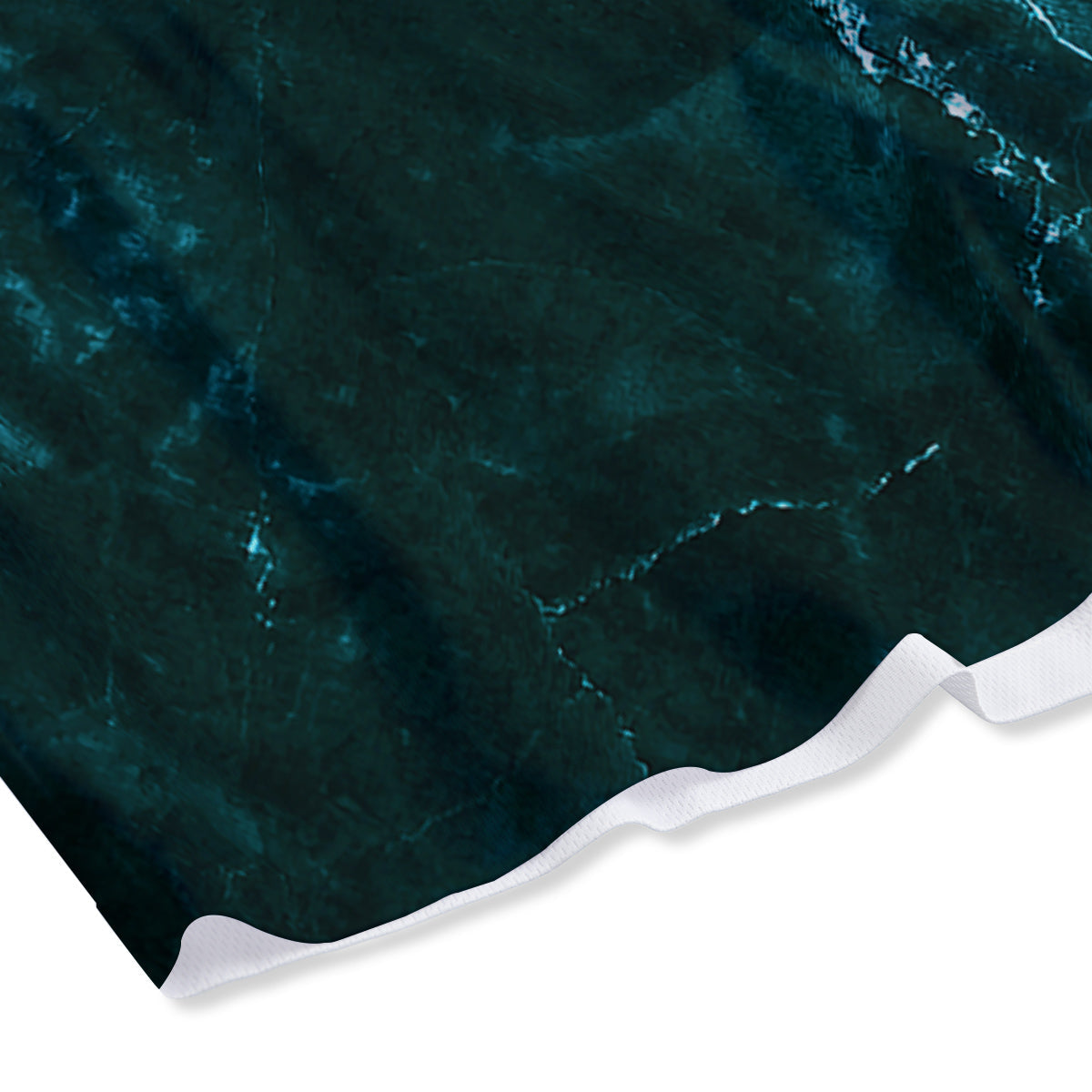 Marble Dark Green Print Mesh Shorts