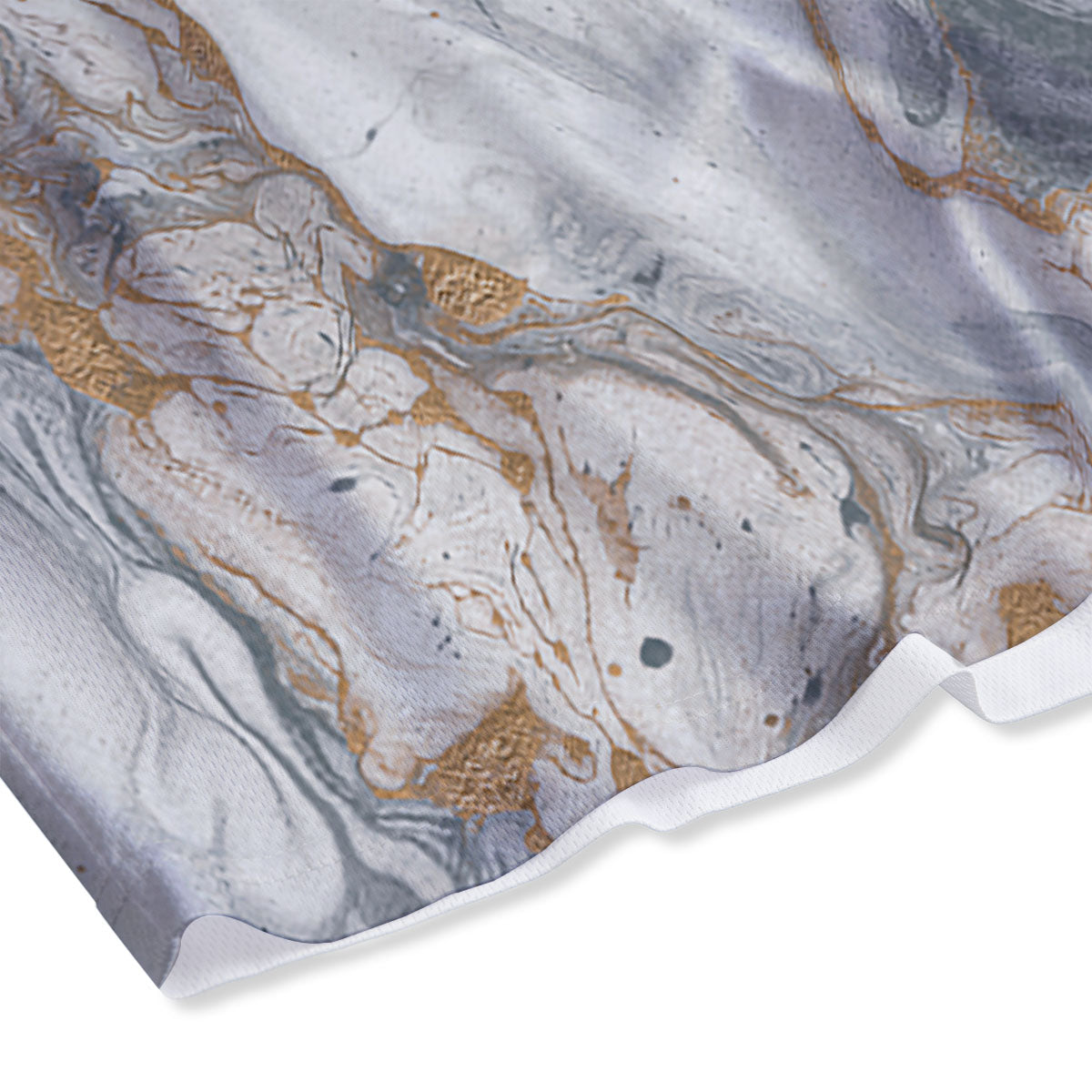 Marble Grey Bronze Print Mesh Shorts