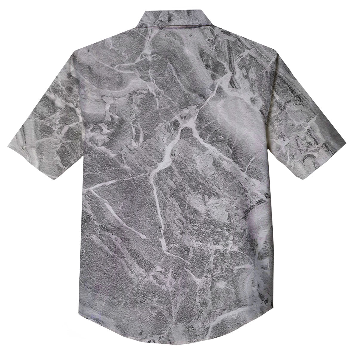 Marble Grey Print Button Up Shirt-grizzshop