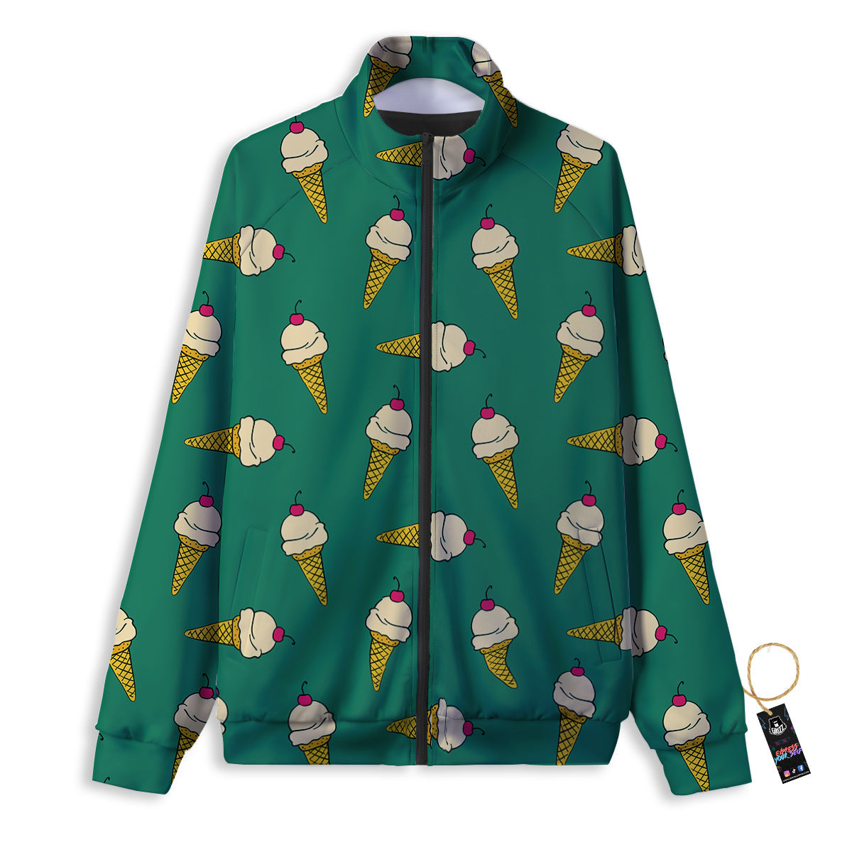 Marble Liquid Pink Gold Print Pattern Track Jacket-grizzshop