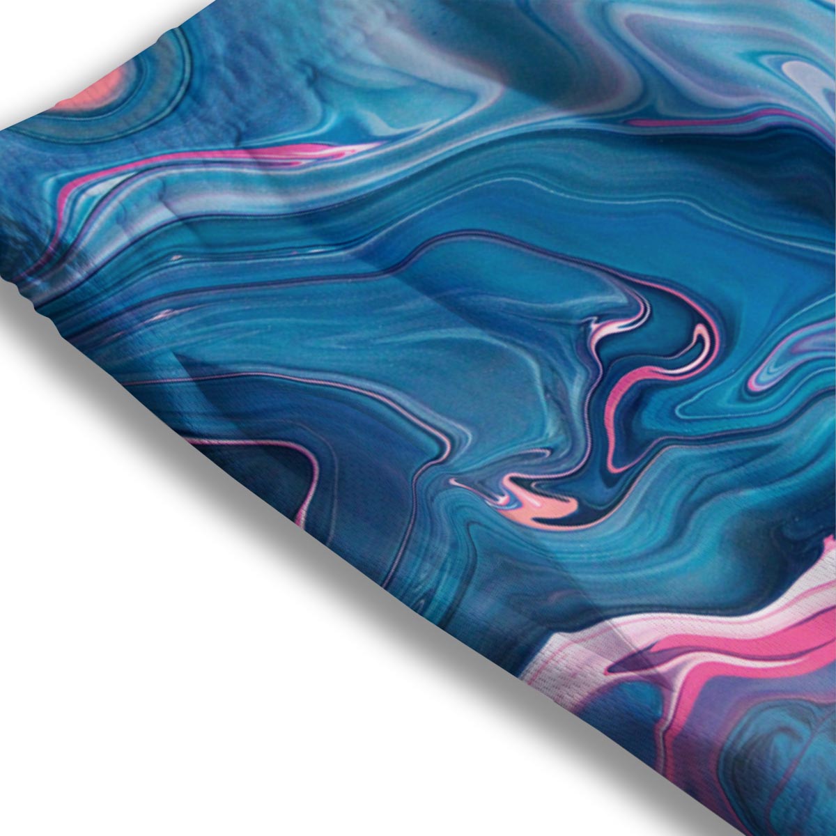 Marble Liquid Teal Pink Print Pattern Mesh Shorts