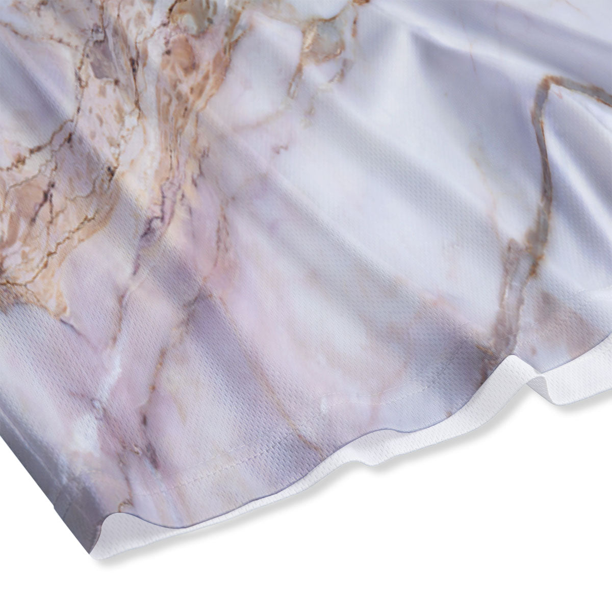 Marble Pink Grey White Print Pattern Mesh Shorts