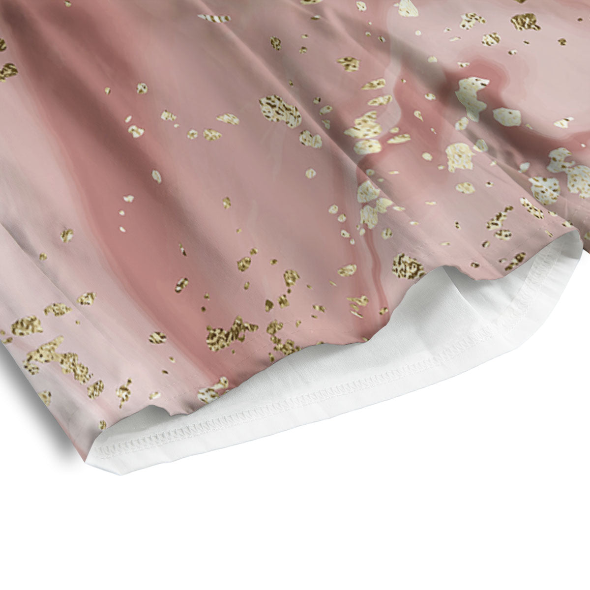 Marble Rose Pink Print Pattern Men's Athletic Shorts