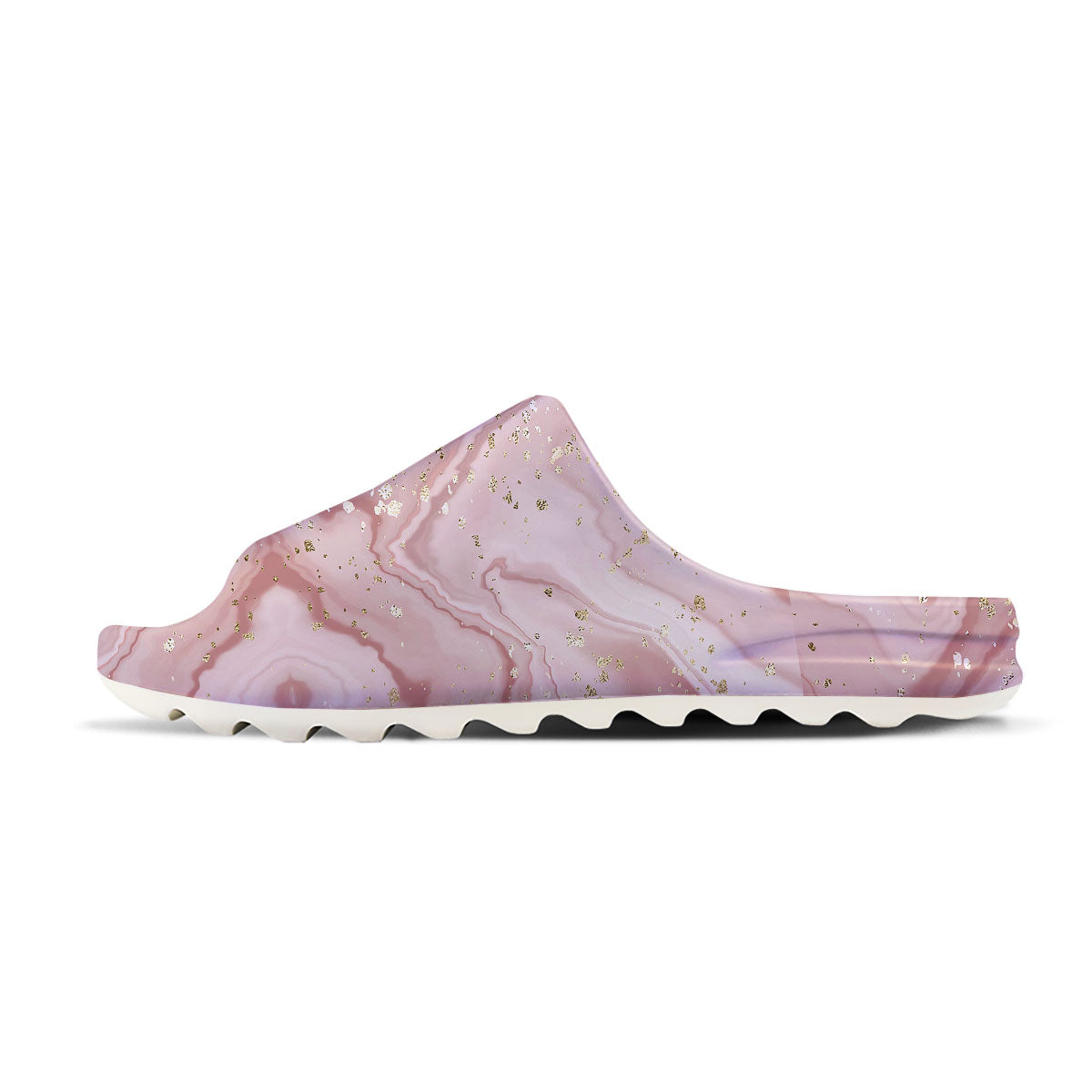 Marble Rose Pink Print Pattern Sandals-grizzshop