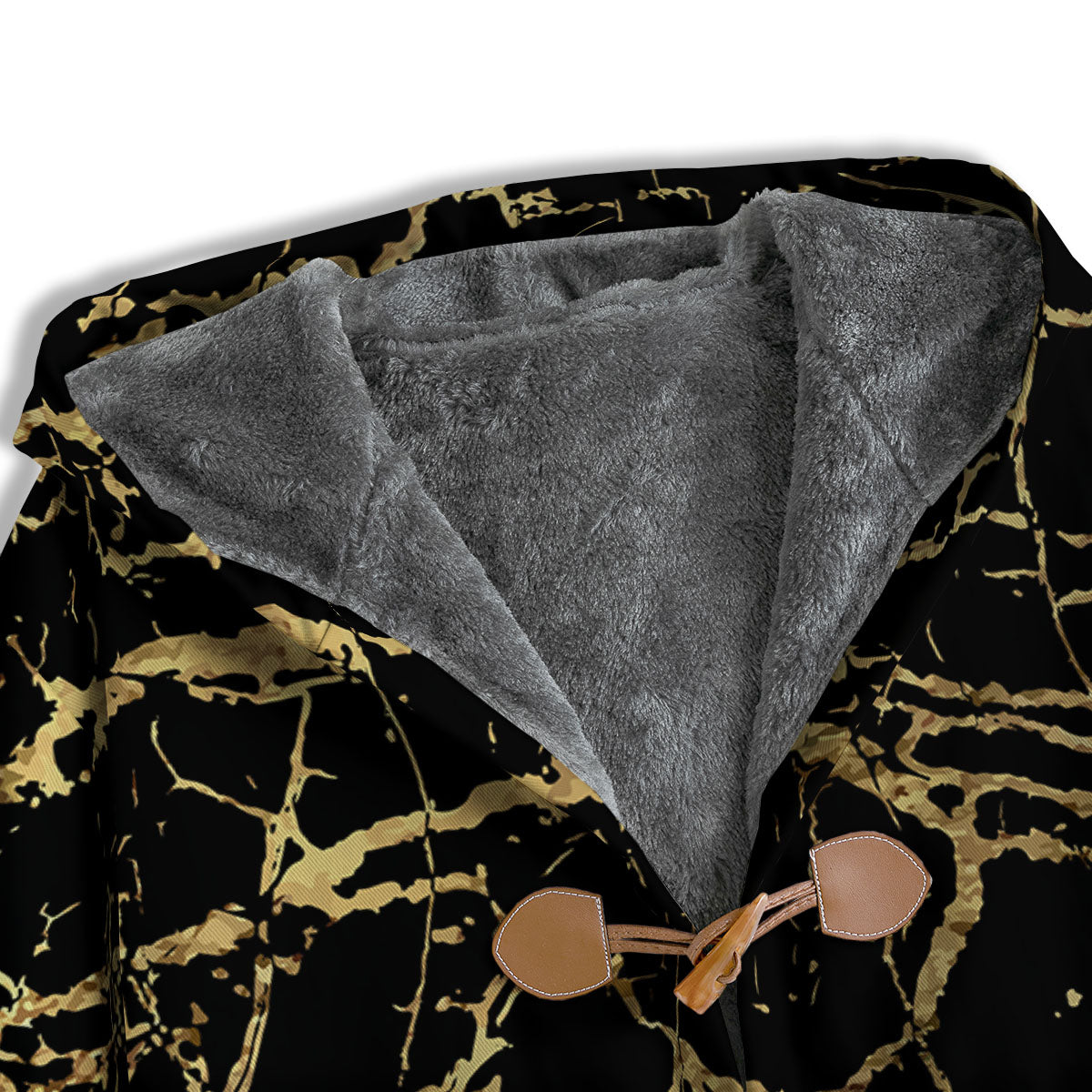Marble Scratch Black Gold Print Marble Men's Windbreaker Jacket-grizzshop