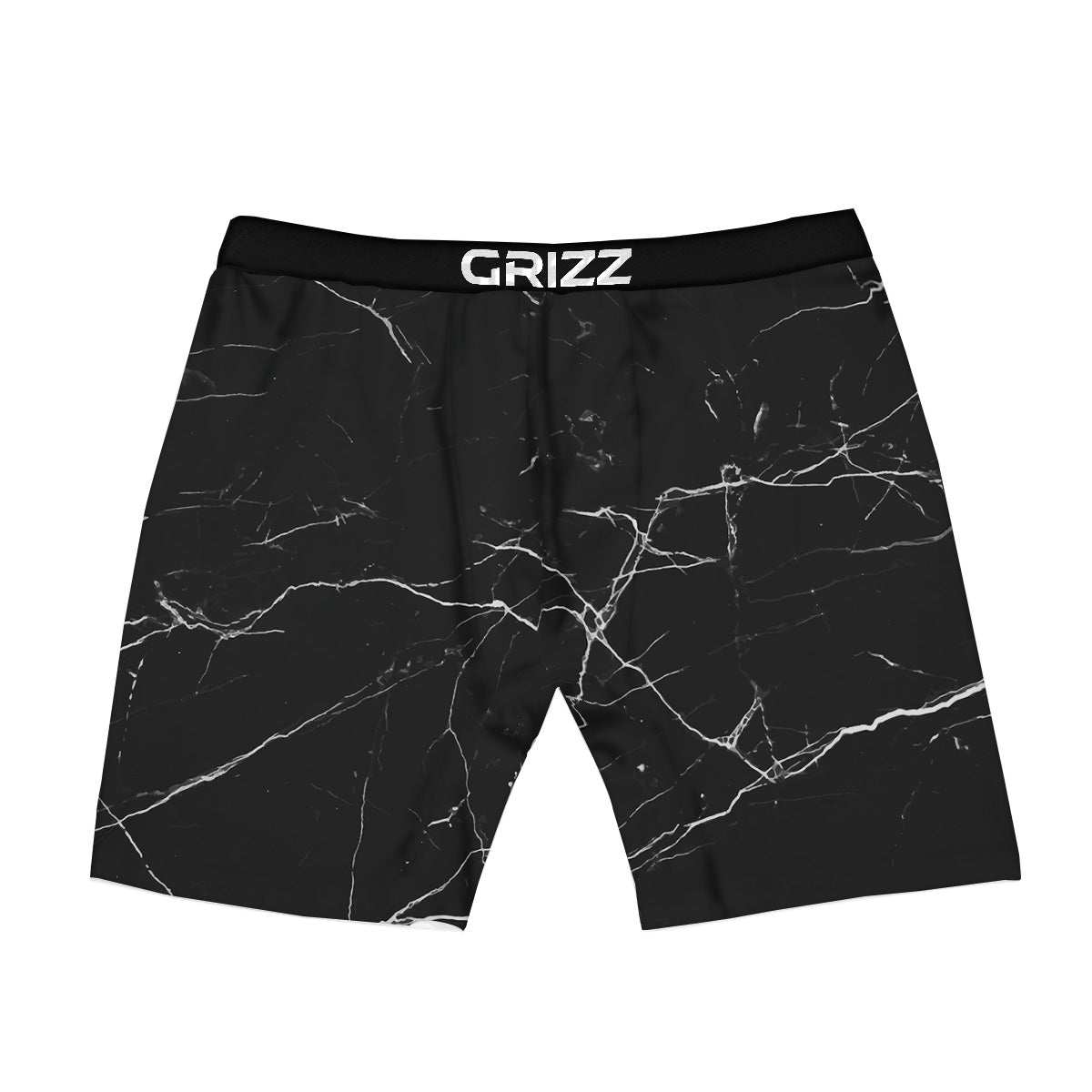 Marble Scratch Black White Print Boxer Briefs-grizzshop
