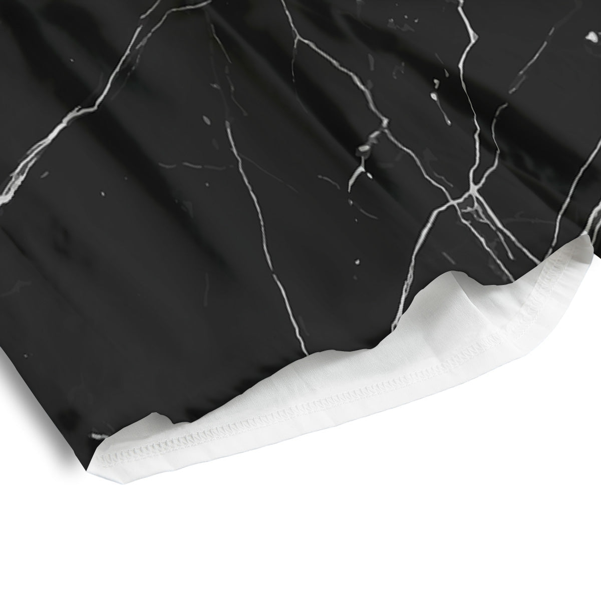 Marble Scratch Black White Print Men's Athletic Shorts