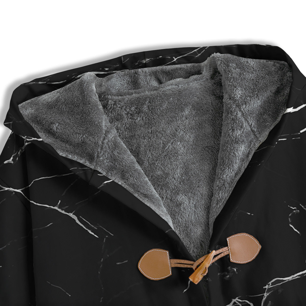 Marble Scratch Black White Print Men's Windbreaker Jacket-grizzshop