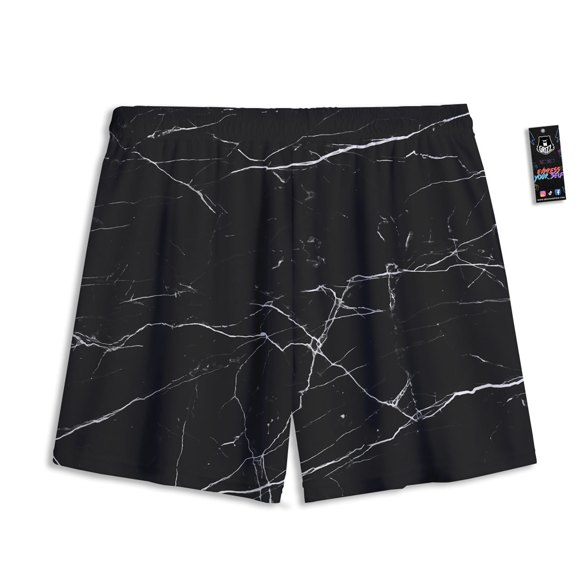 Lotus Spiritual Golden Print Mesh Shorts