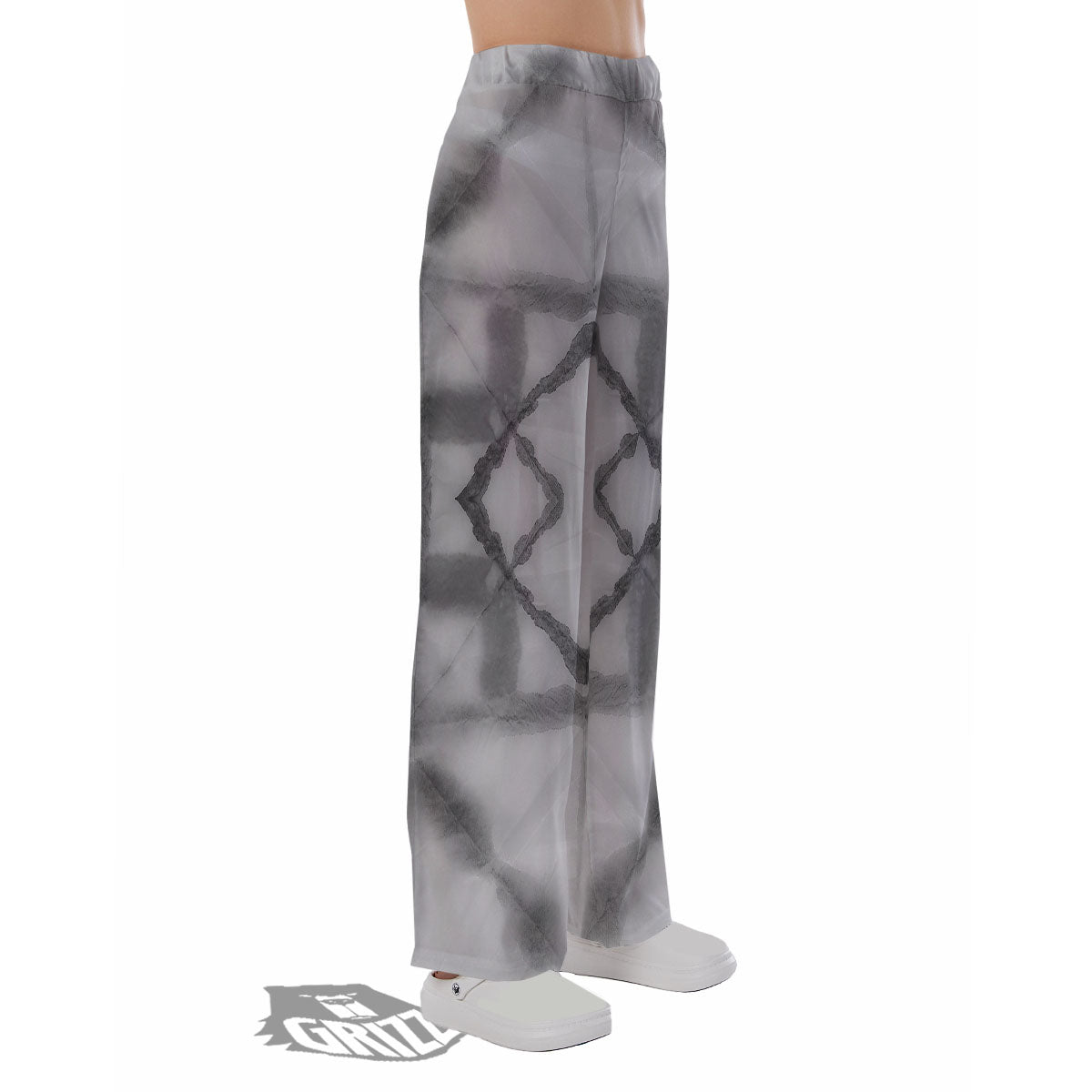 Marble Silver Grey Print Pattern Pajama Pants-grizzshop
