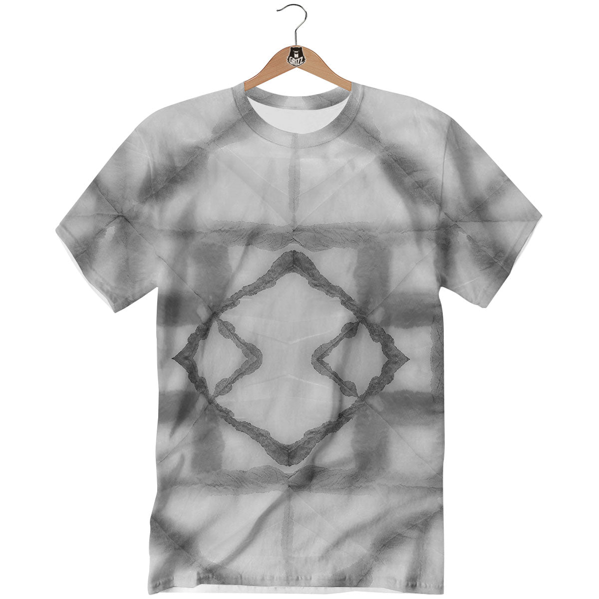 Marble Silver Grey Print Pattern T-Shirt-grizzshop