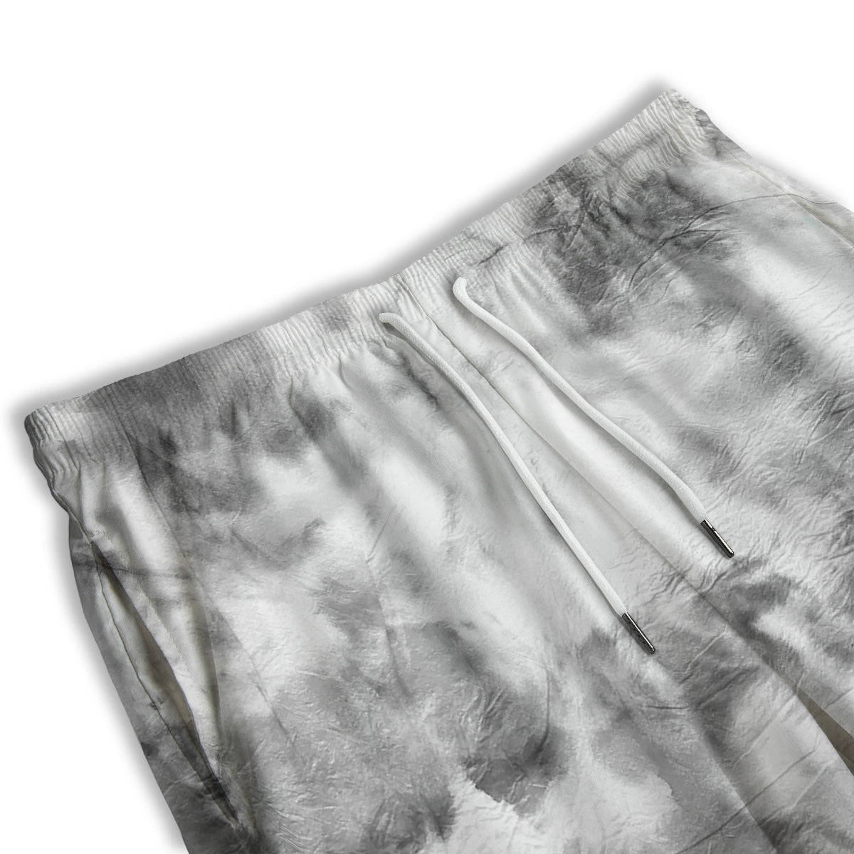Marble Smoke Black White Print Men's Athletic Shorts