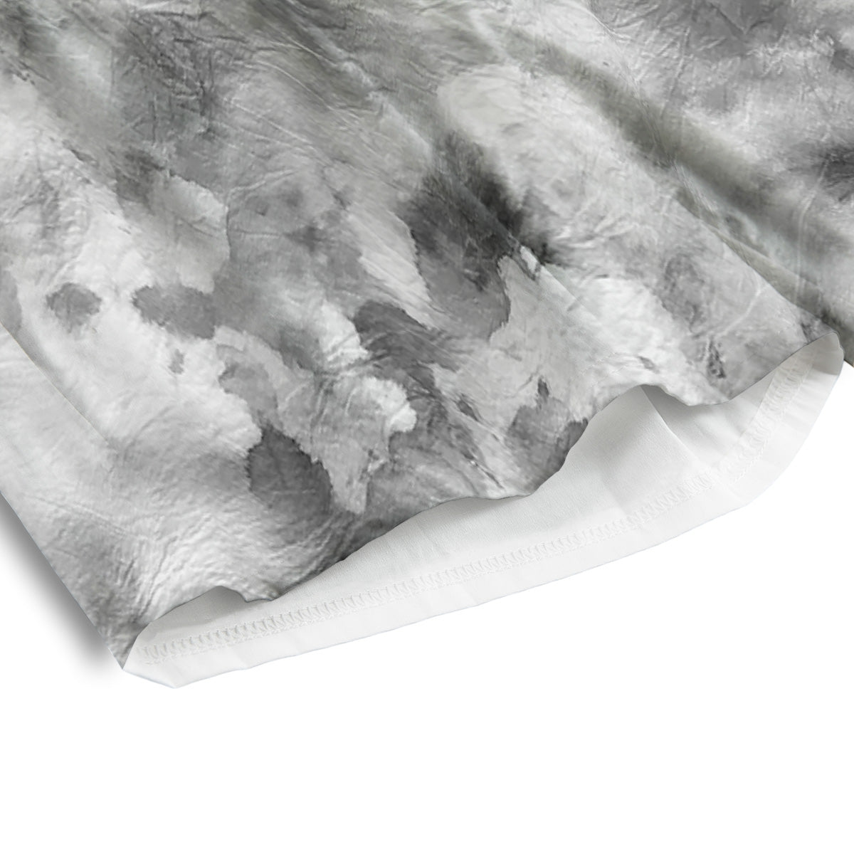 Marble Smoke Black White Print Men's Athletic Shorts