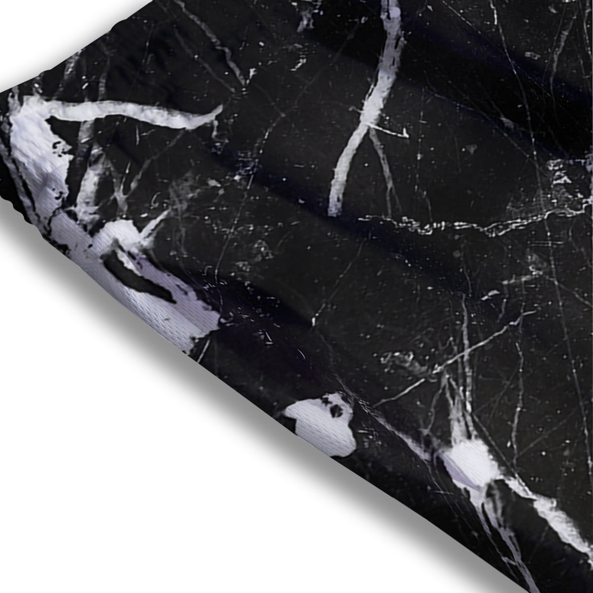 Marble White Dark Grey Print Mesh Shorts