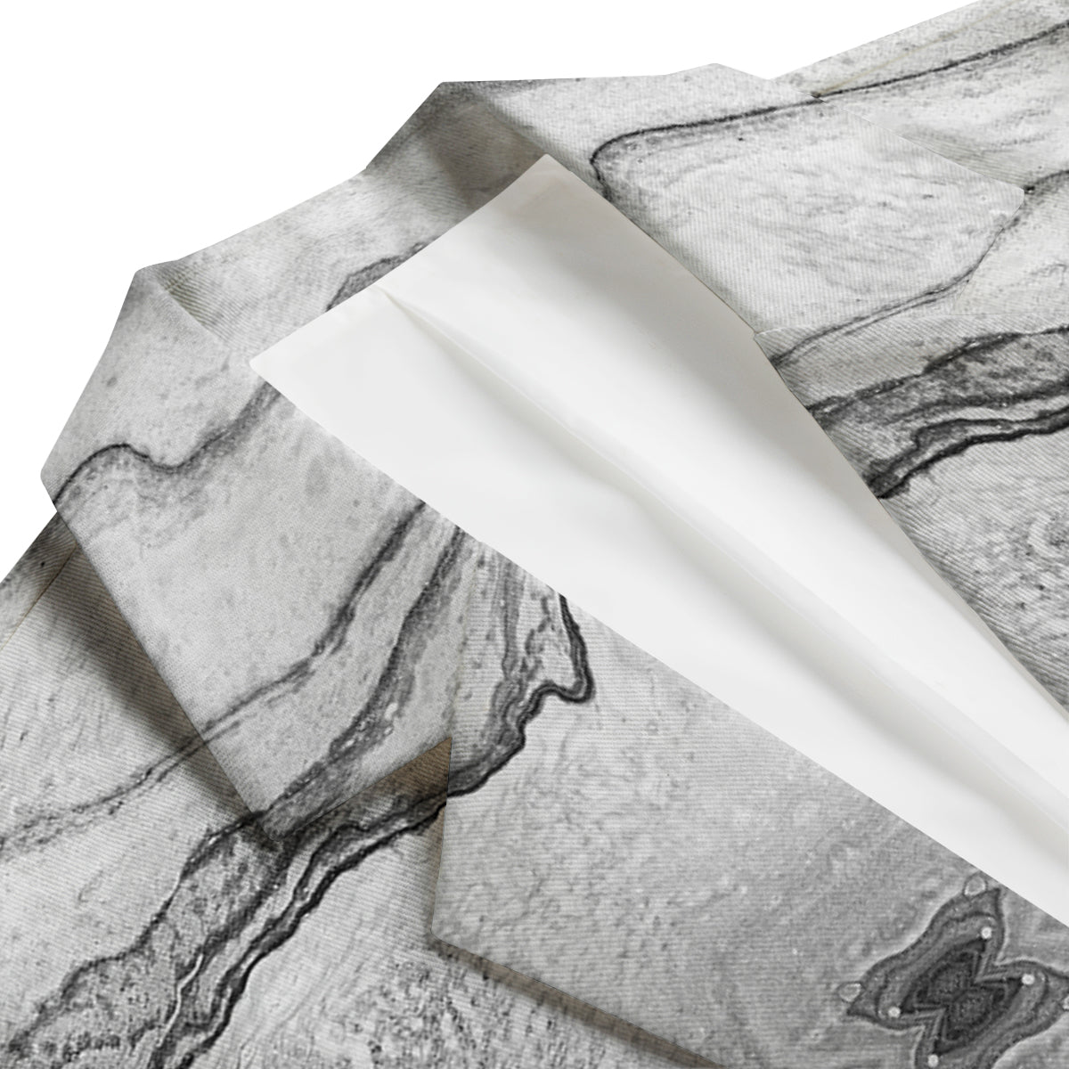 Marble White Gray Print Pattern Men's Blazer-grizzshop