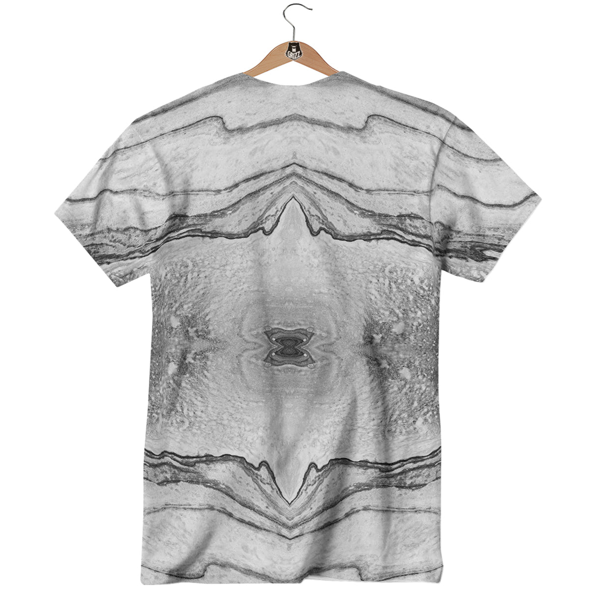 Marble White Gray Print Pattern T-Shirt-grizzshop
