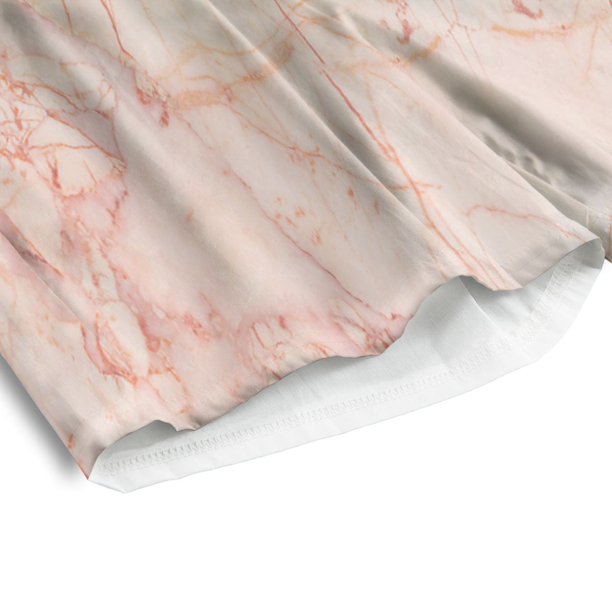 Marble White Pink Print Pattern Men's Athletic Shorts