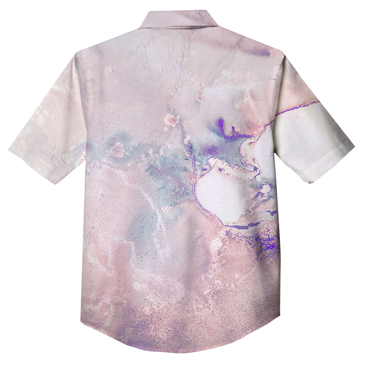 Marble White Ruby Print Button Up Shirt-grizzshop