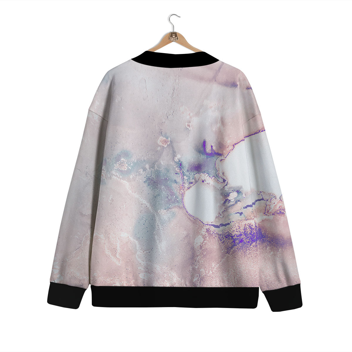 Marble White Ruby Print Cardigan-grizzshop