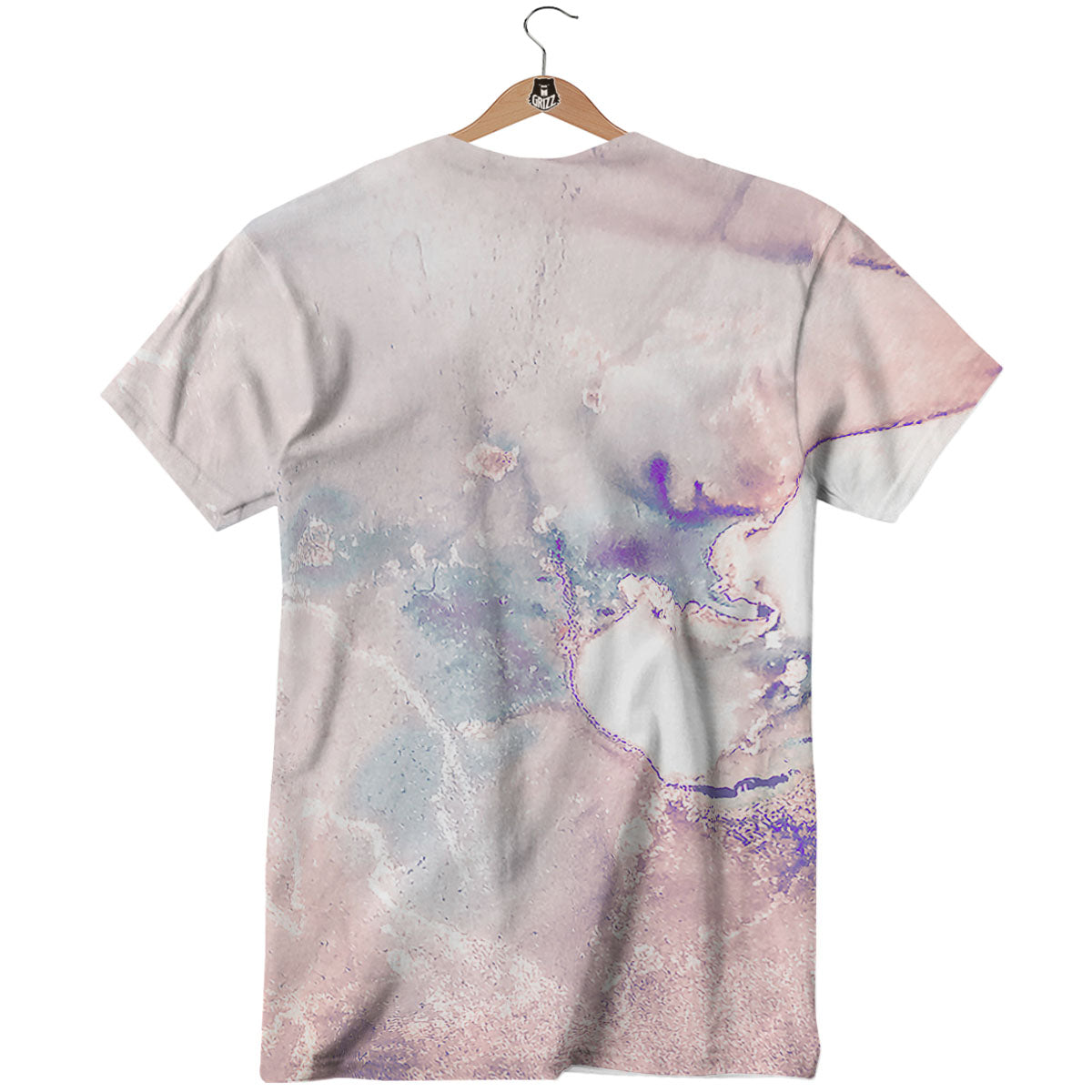 Marble White Ruby Print T-Shirt-grizzshop