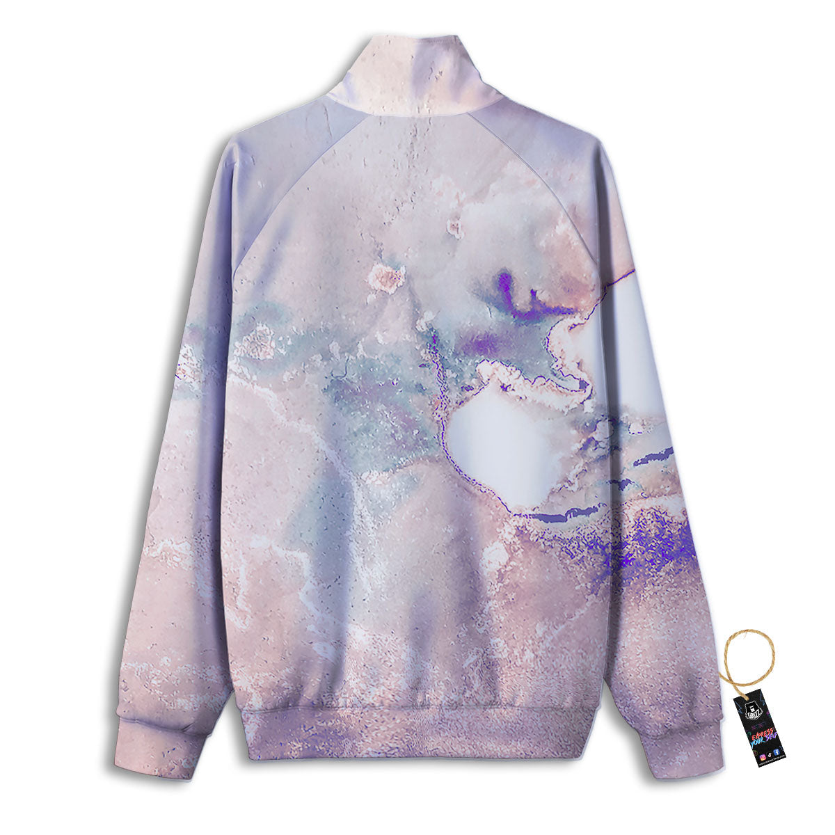 Marble White Ruby Print Track Jacket-grizzshop