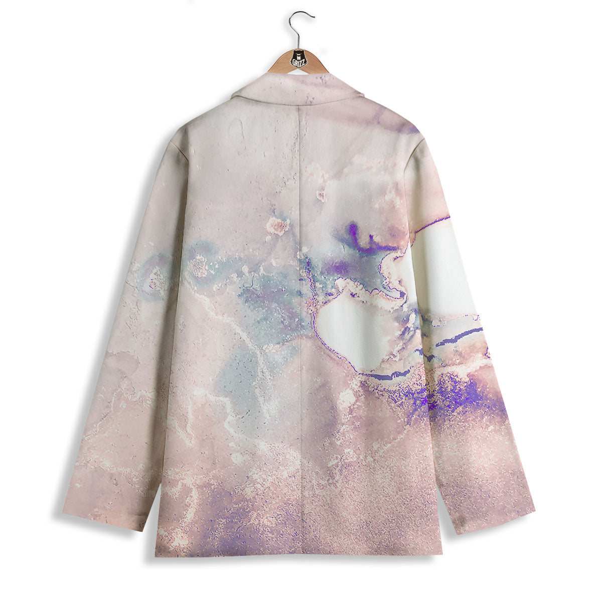 Marble White Ruby Print Women's Blazer-grizzshop