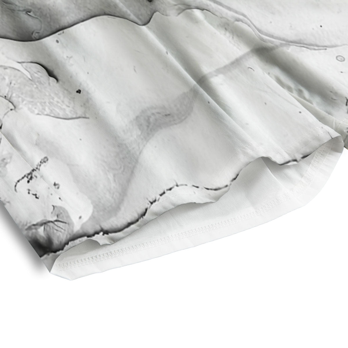 Marble White Smoke Print Men's Athletic Shorts