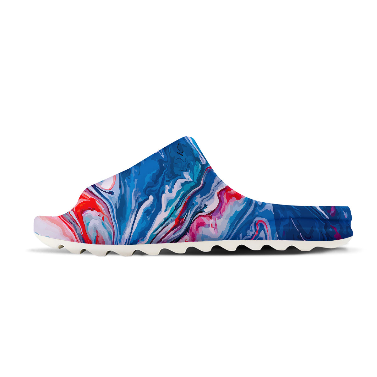 Marble Cartoon Texture Red Blue Print Sandals-grizzshop