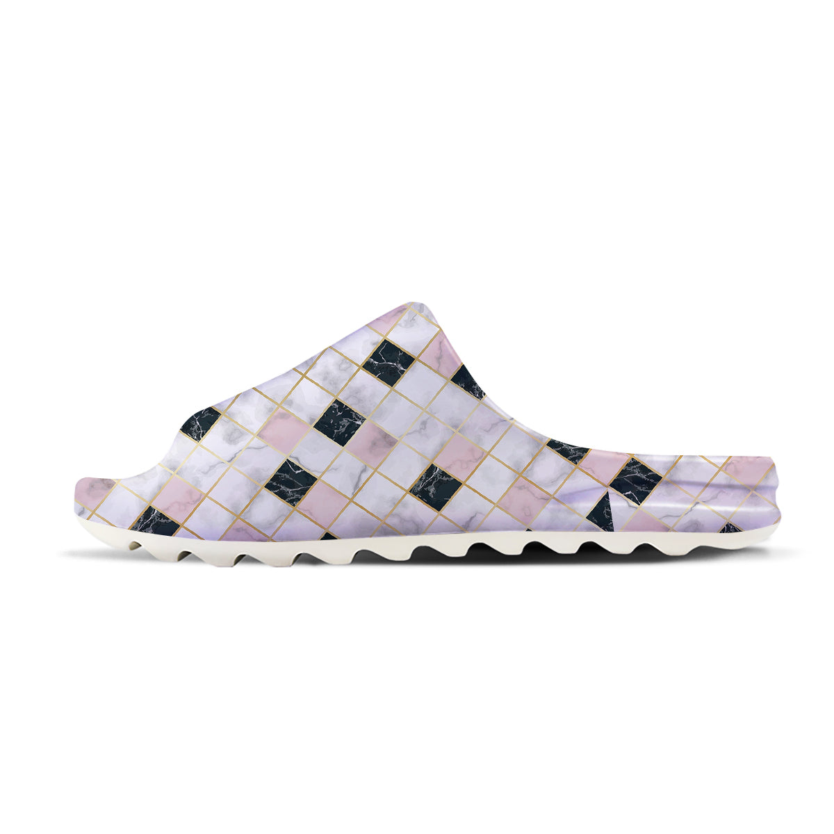 Marble Luxury Geometric Print Sandals-grizzshop