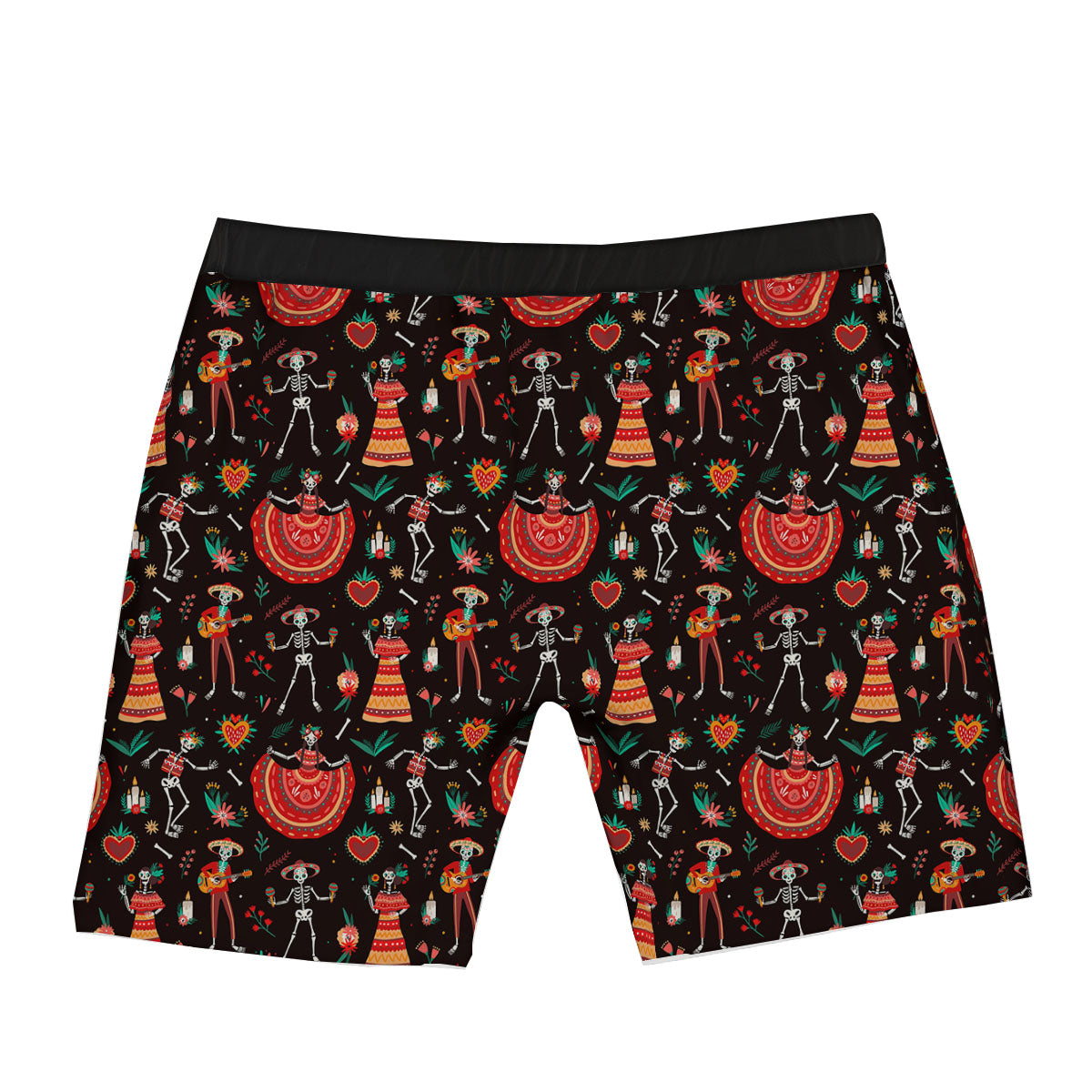 Mariachi Skeletons Day Of The Dead Print Pattern Boxer Briefs-grizzshop