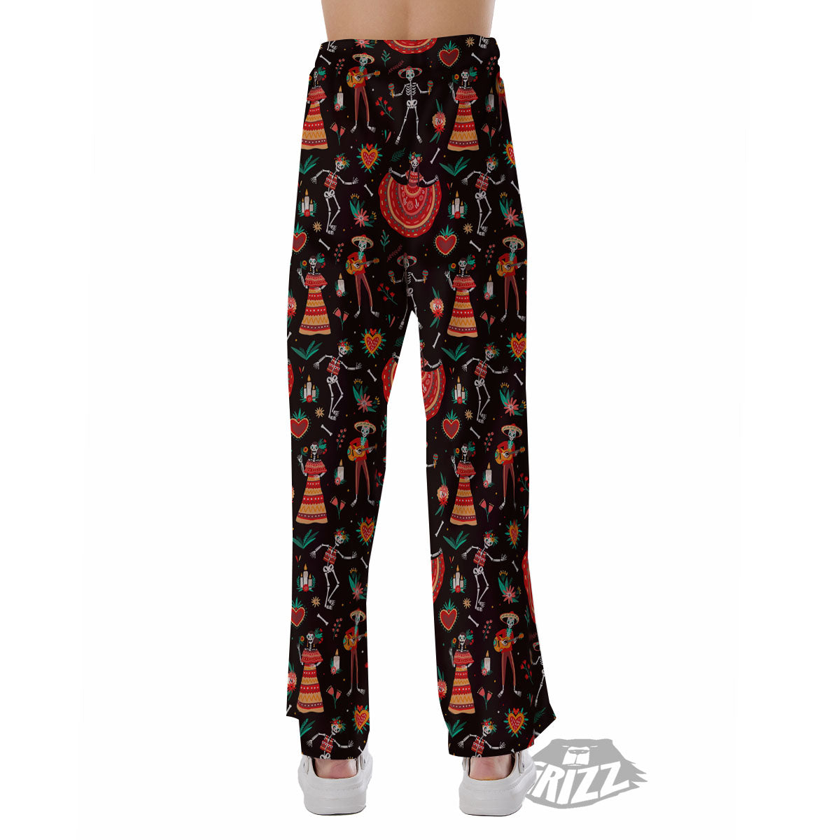 Mariachi Skeletons Day Of The Dead Print Pattern Pajama Pants-grizzshop