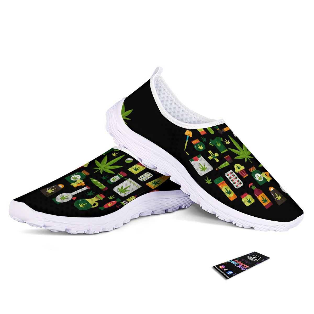 Marijuana And Cannabis Print Nurse Shoes-grizzshop