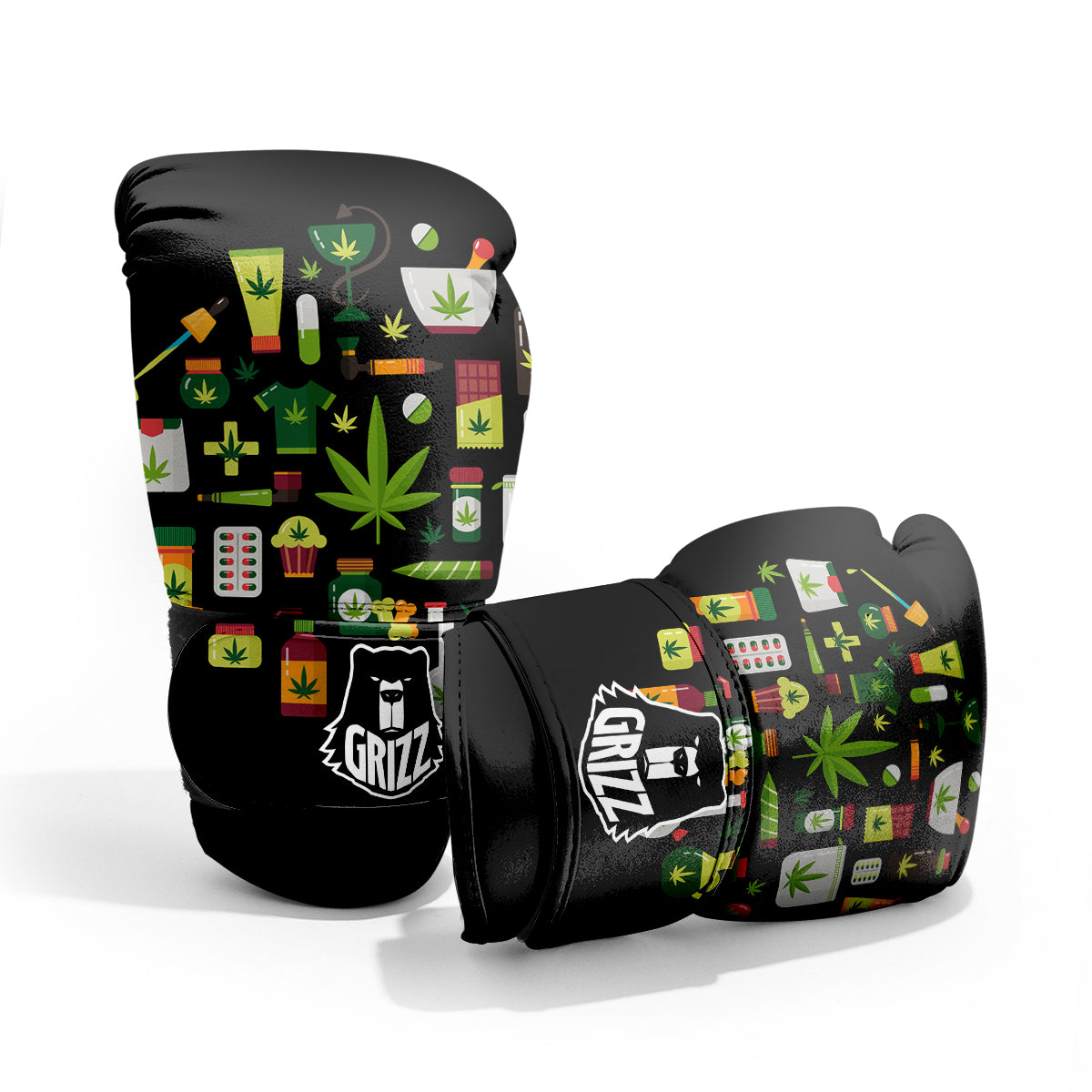 Marijuana And Cannabis Print Pro Boxing Glove