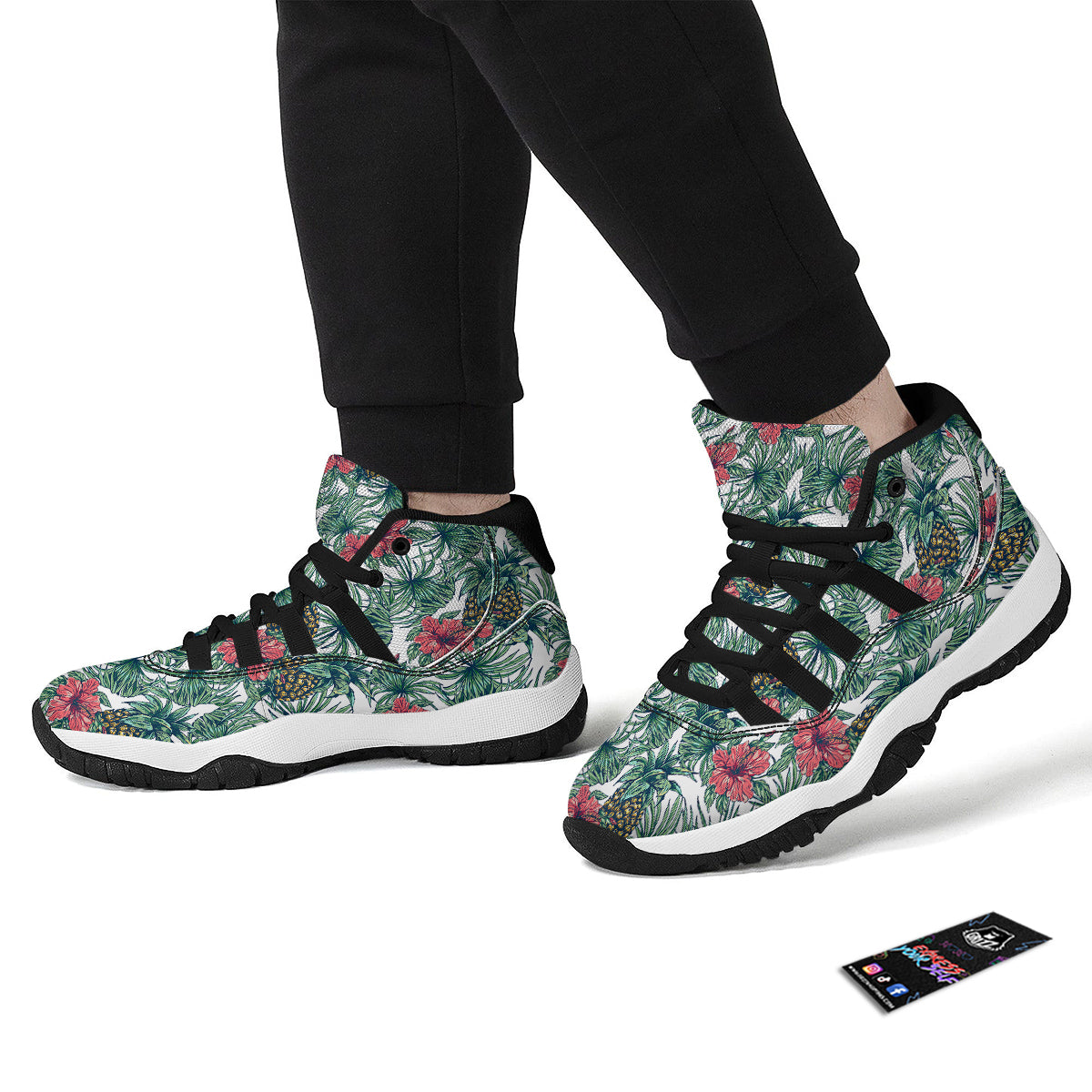 Marijuana Cannabis And Green Camo Print Pattern Black Bball Shoes-grizzshop