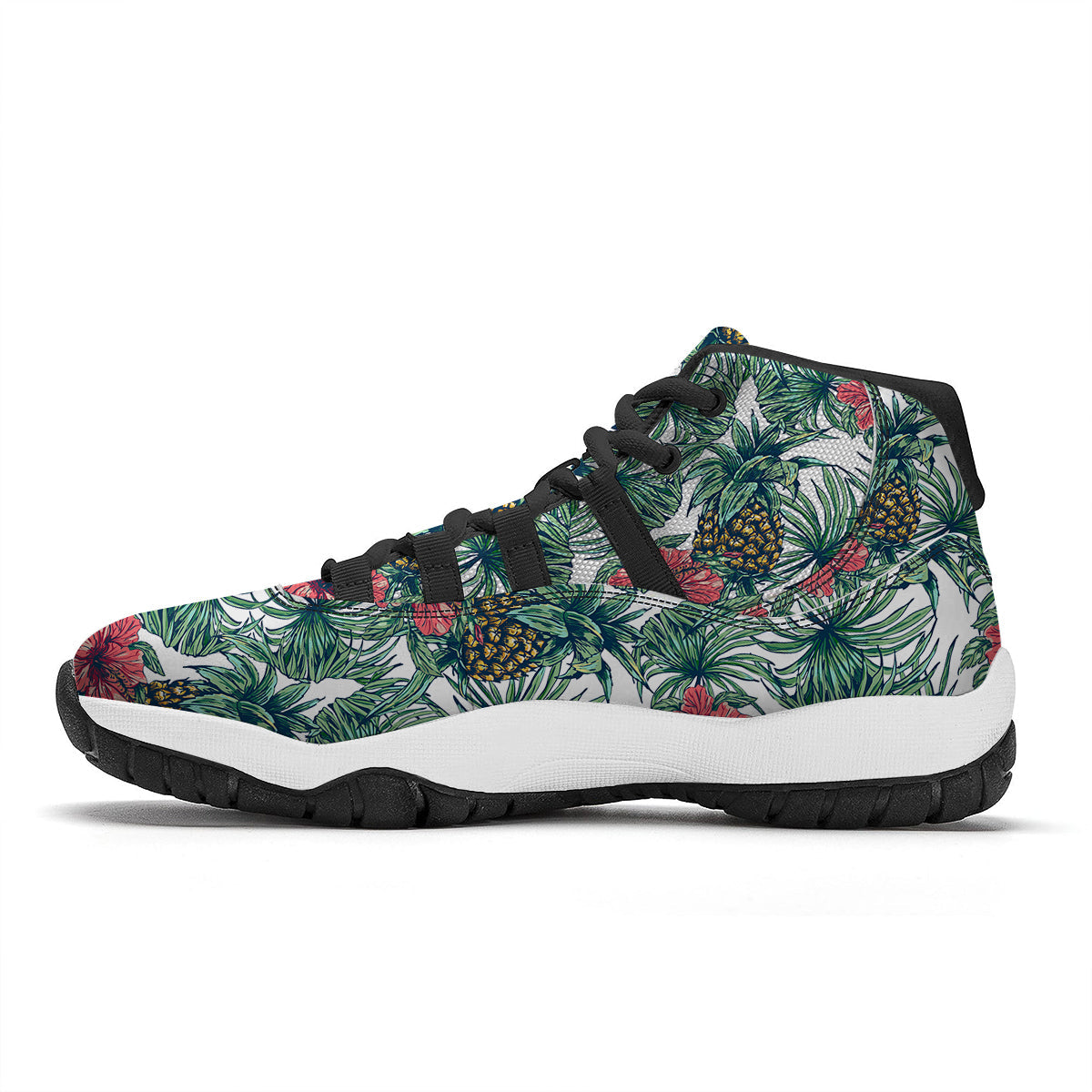 Marijuana Cannabis And Green Camo Print Pattern Black Bball Shoes-grizzshop