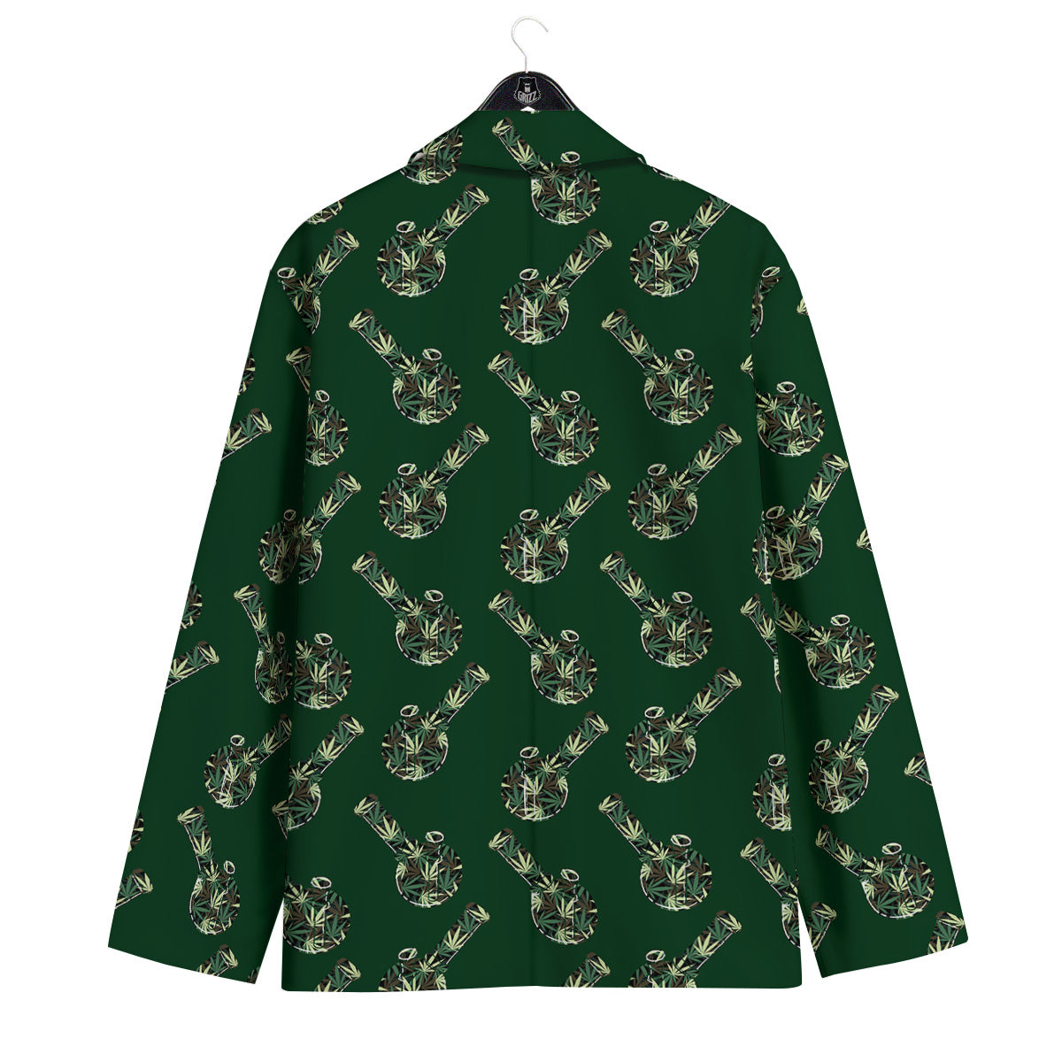 Marijuana Cannabis And Green Camo Print Pattern Men's Sport Coat-grizzshop