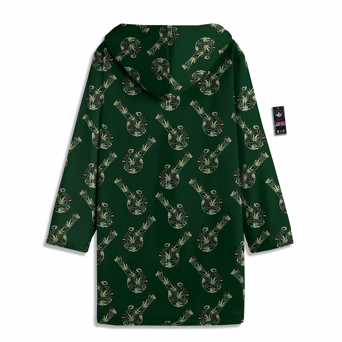 Marijuana Cannabis And Green Camo Print Pattern Men's Windbreaker Jacket-grizzshop