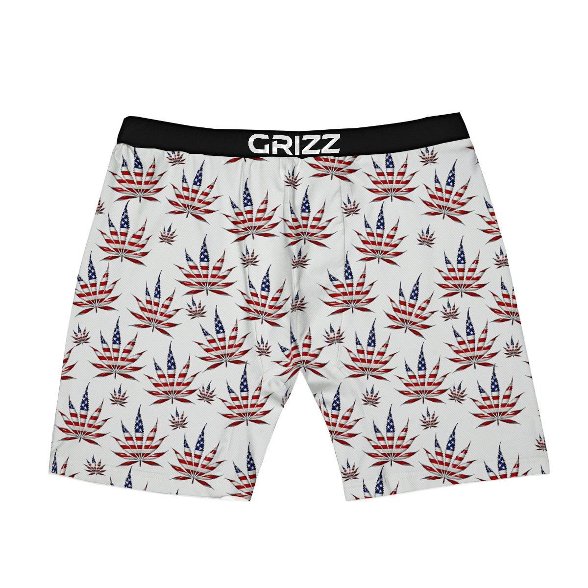 Marijuana Leaf American Print Pattern Boxer Briefs-grizzshop