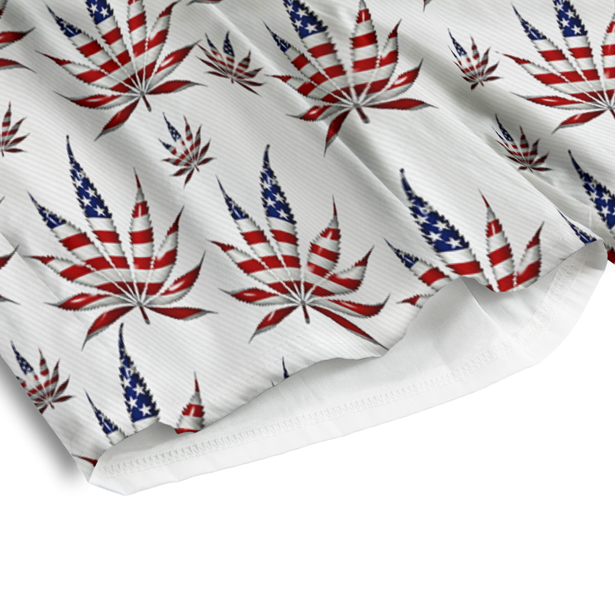 Marijuana Leaf American Print Pattern Men's Athletic Shorts