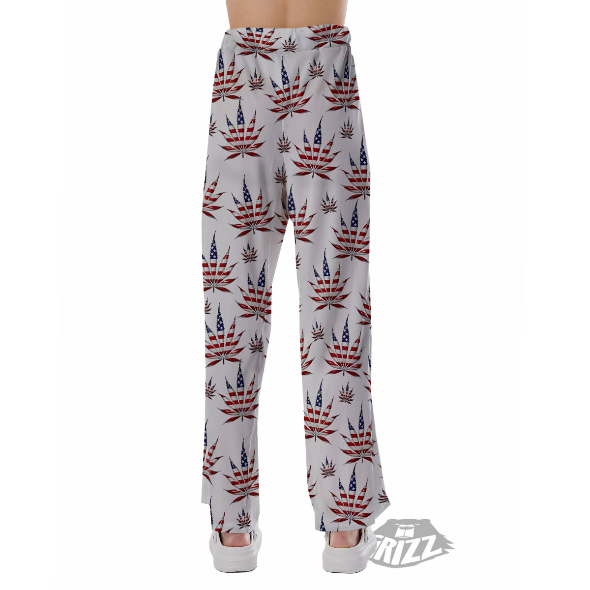 Marijuana Leaf American Print Pattern Pajama Pants-grizzshop