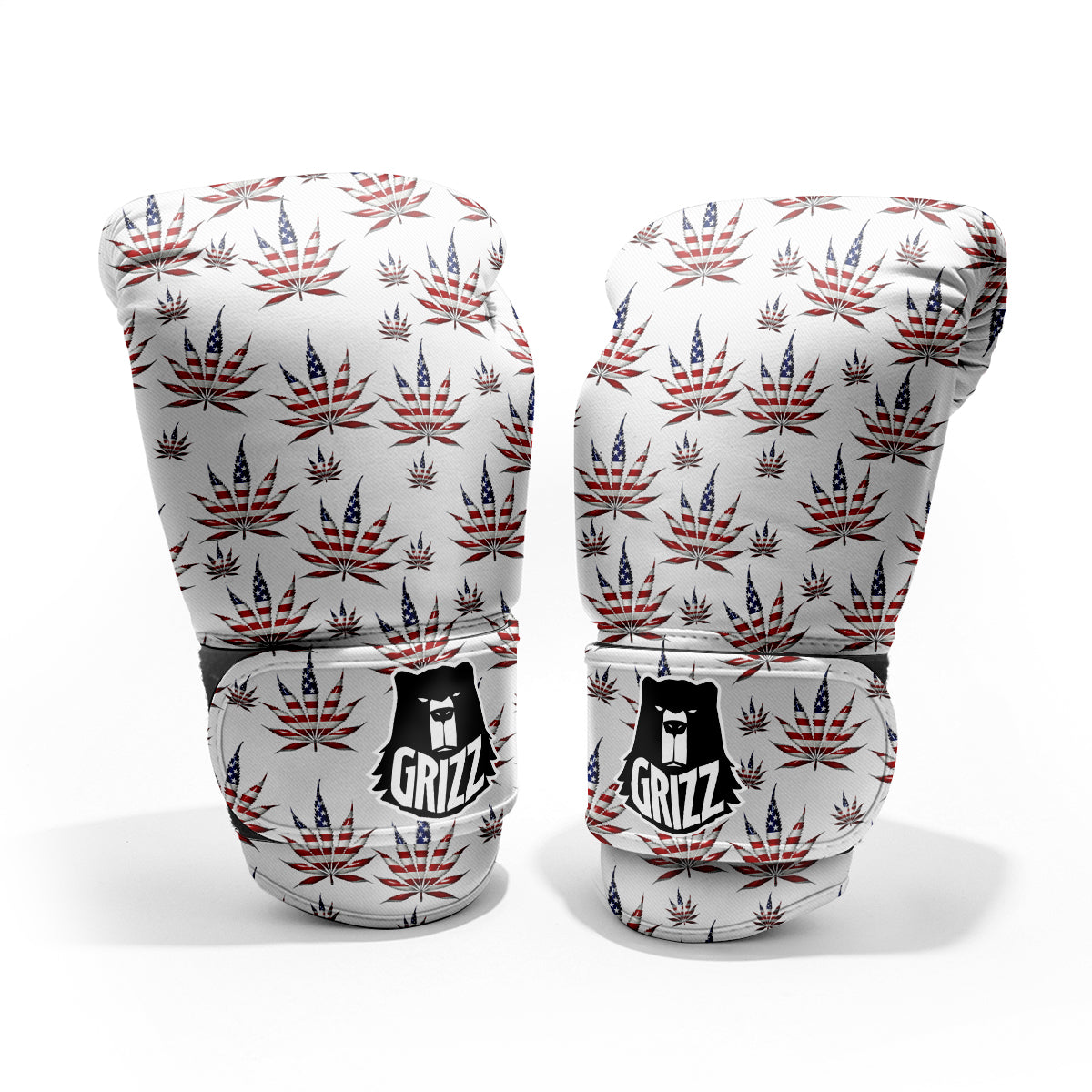 Marijuana Leaf American Print Pattern Pro Boxing Glove