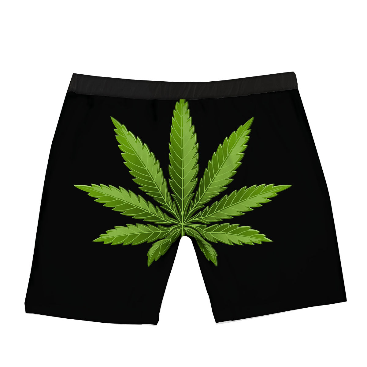 Marijuana Leaf Green Print Boxer Briefs-grizzshop