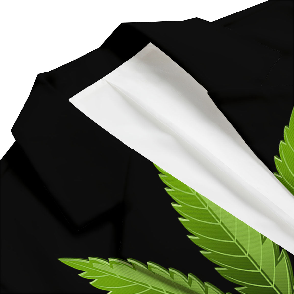Marijuana Leaf Green Print Men's Blazer-grizzshop