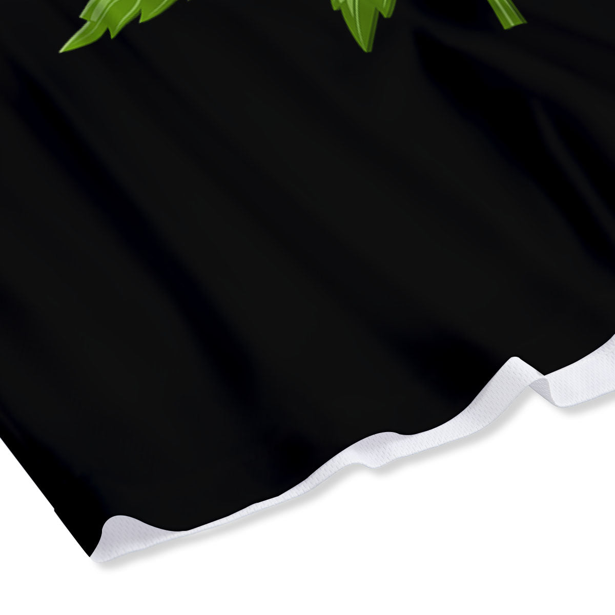 Marijuana Leaf Green Print Mesh Shorts