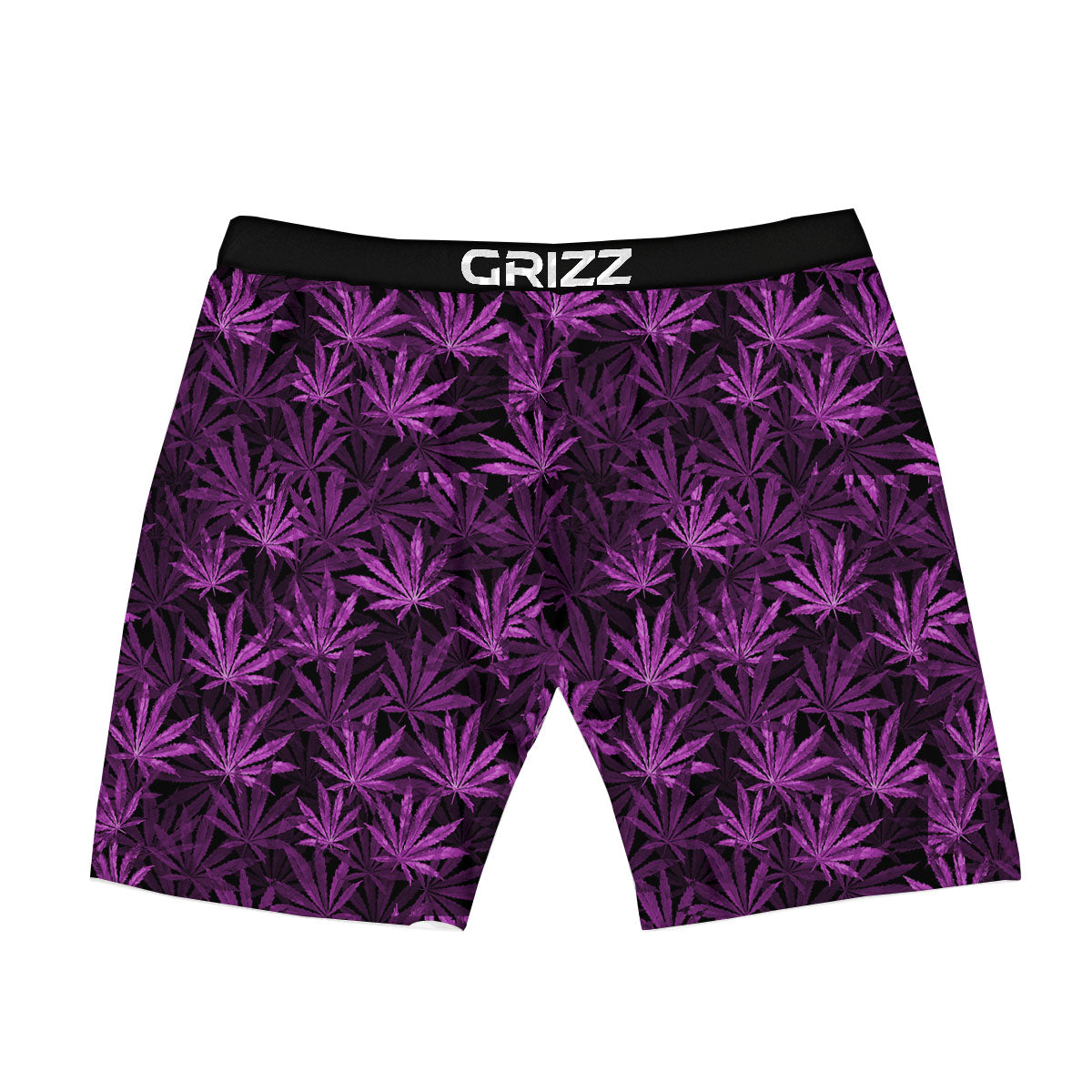 Marijuana Leaf Purple Print Pattern Boxer Briefs-grizzshop